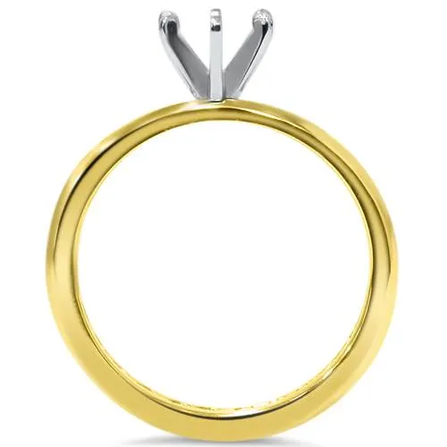 1 1/2ct Diamond Eternity Engagement Setting 14K Yellow Gold