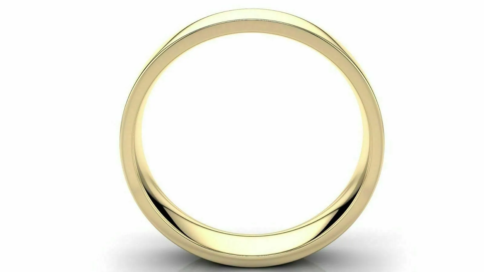 18k Solid Gold 5mm Comfort Fit Wedding Flat Band in 18k Yellow Gold All sizes 