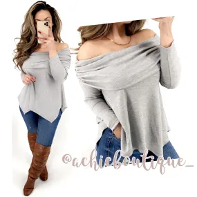 Abby Top- Gray