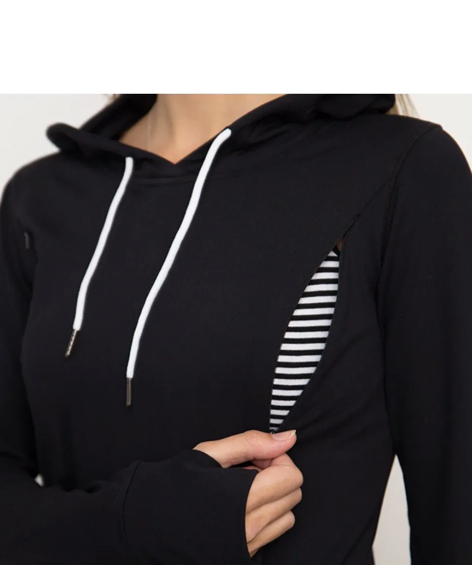 Activewear Nursing Hoodie - Black