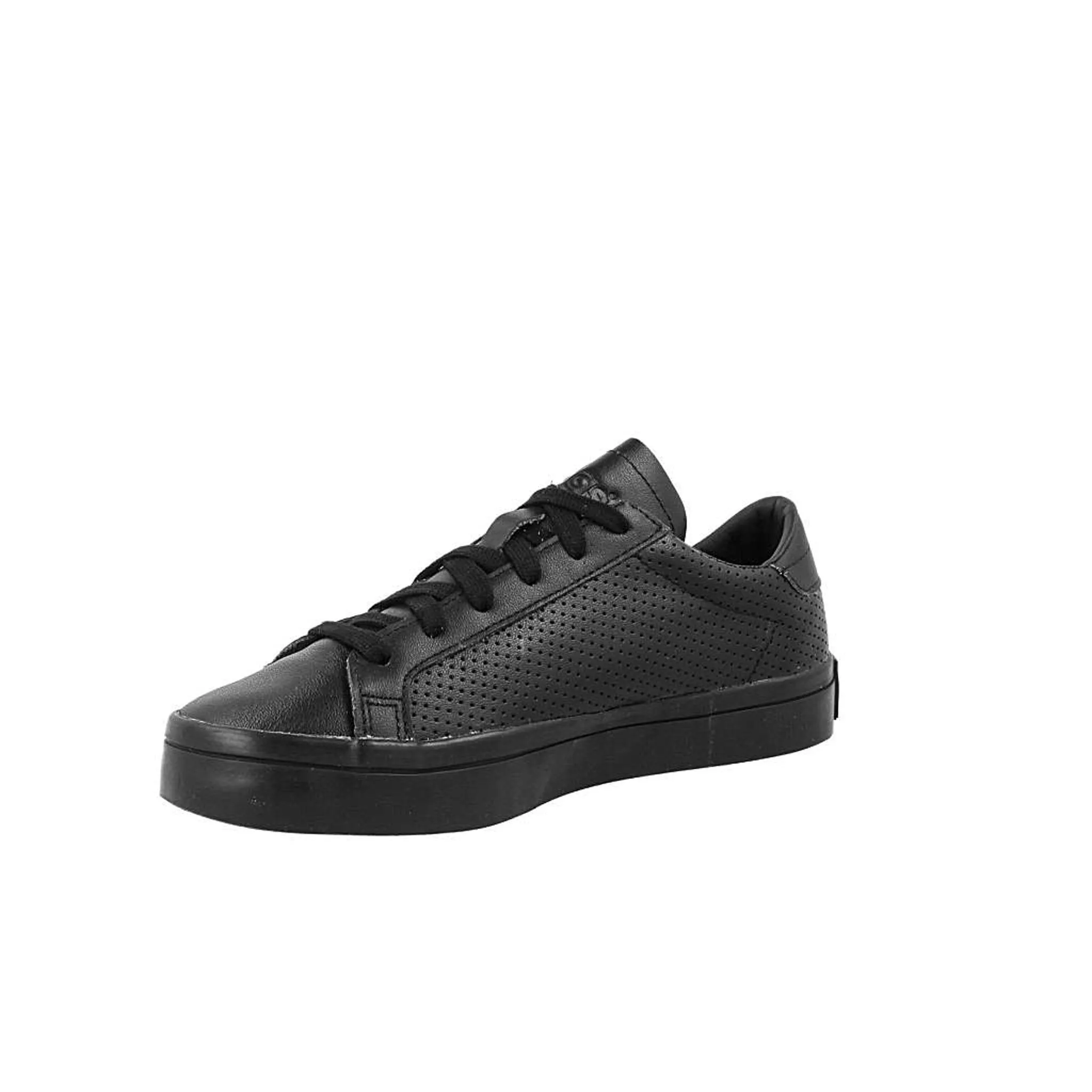 Adidas Court Vantage Mens Black Leather Trainers