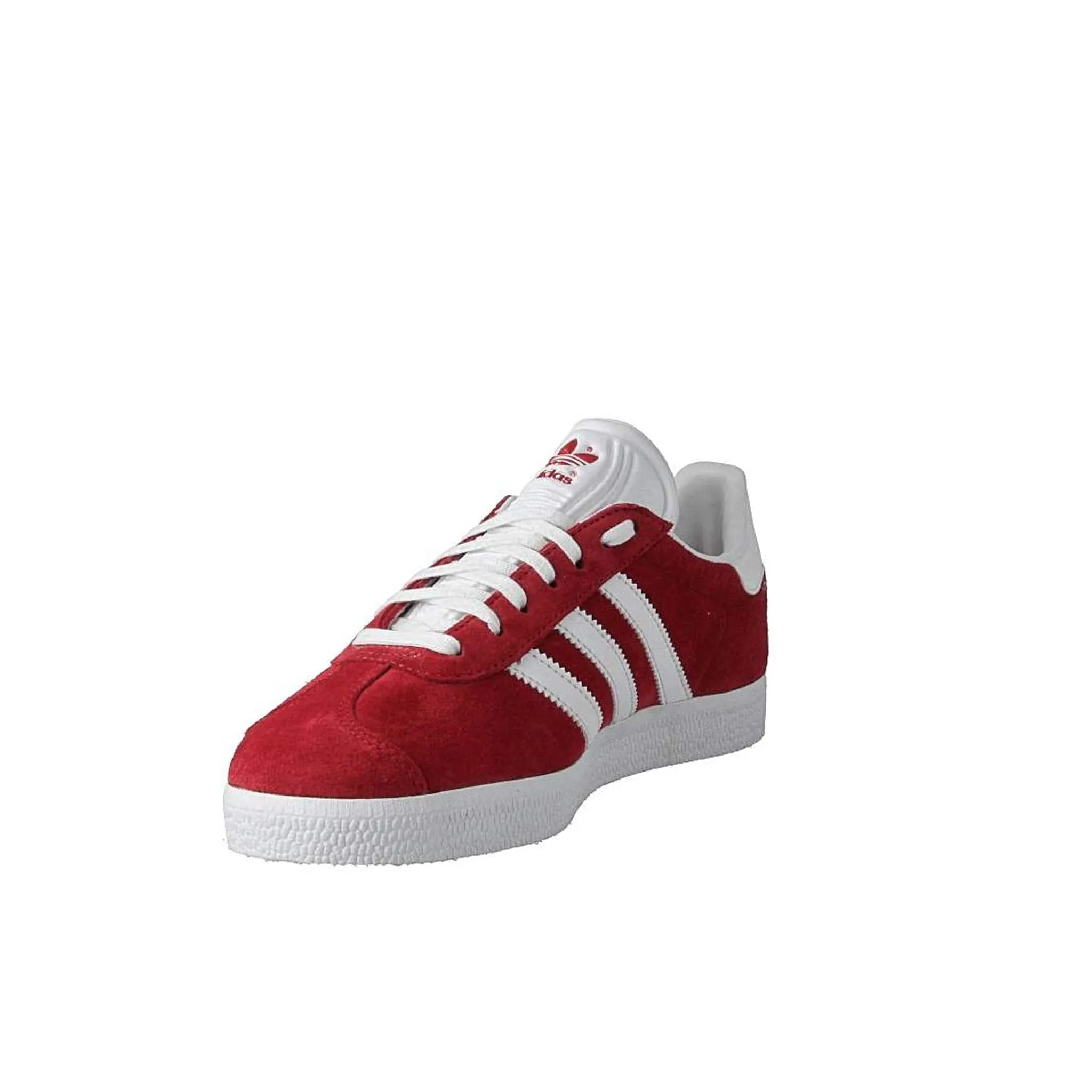 Adidas Gazelle Lace-Up Red Suede Leather Mens Trainers S76228