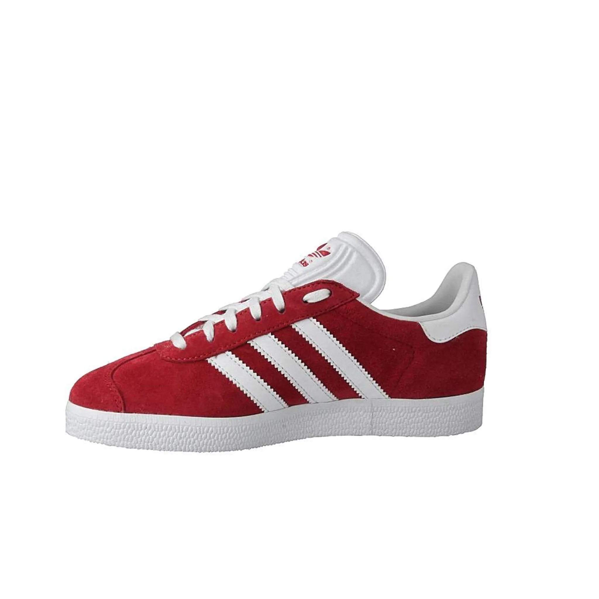 Adidas Gazelle Lace-Up Red Suede Leather Mens Trainers S76228