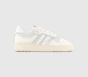 adidas Rivalry Low 86 Trainers Crystal White Cream Green Hazel Yellow