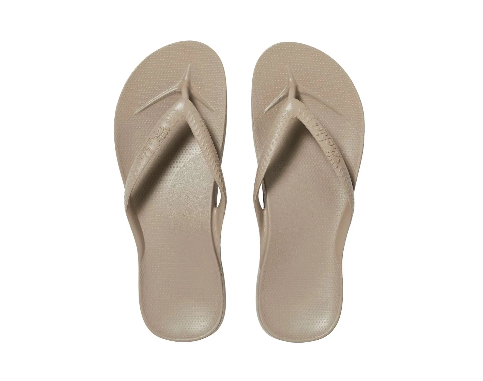 Archies Arch Support Thongs Taupe