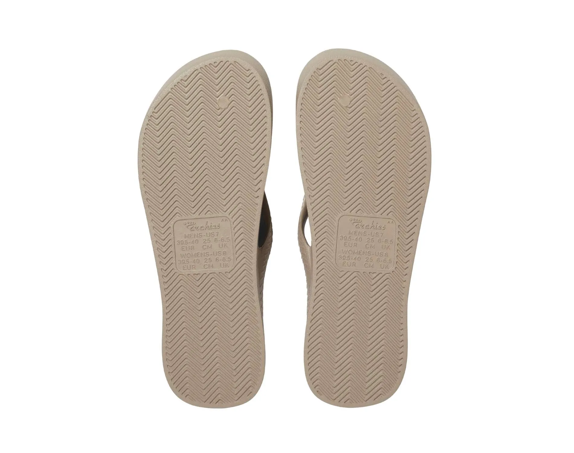 Archies Arch Support Thongs Taupe