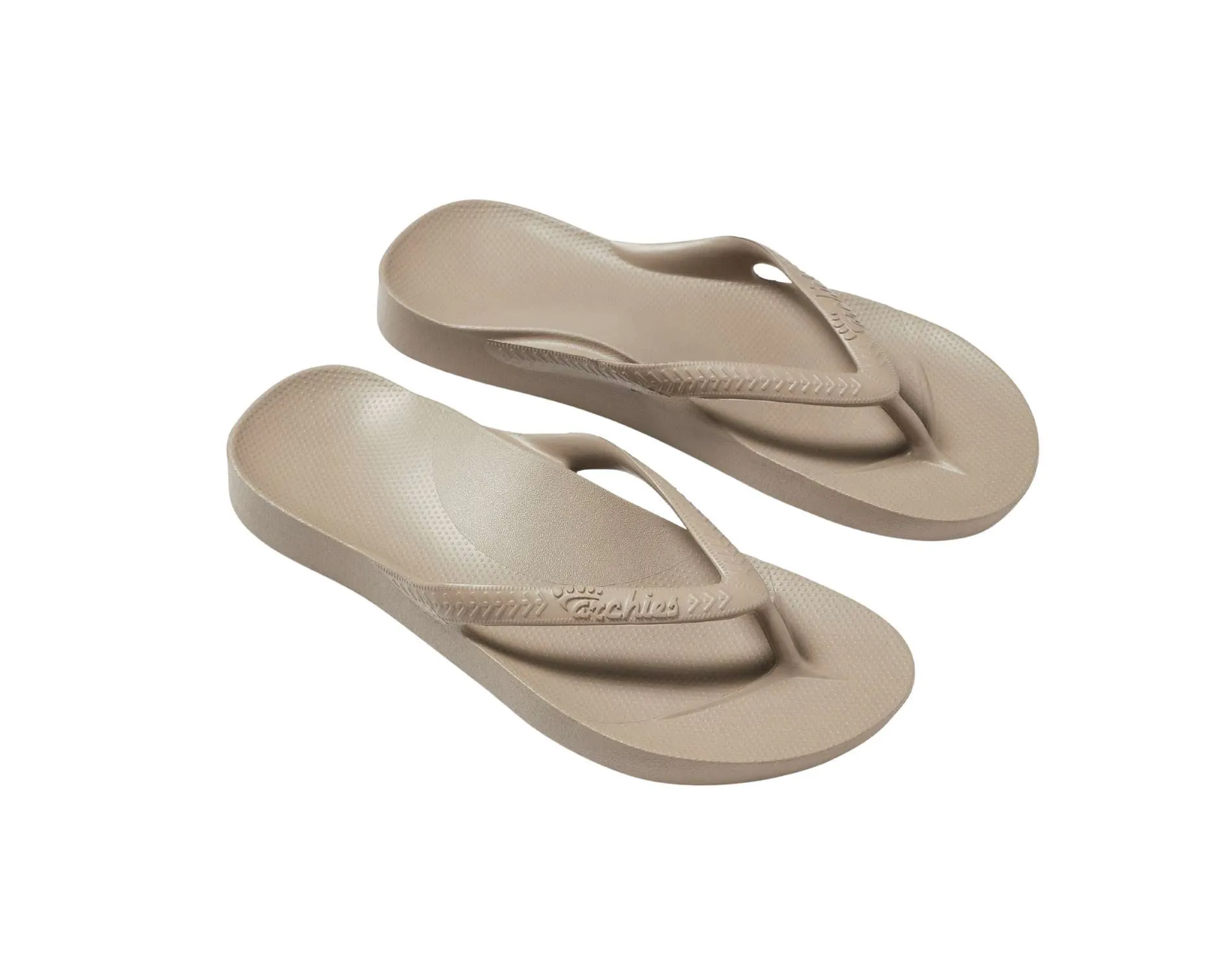 Archies Arch Support Thongs Taupe