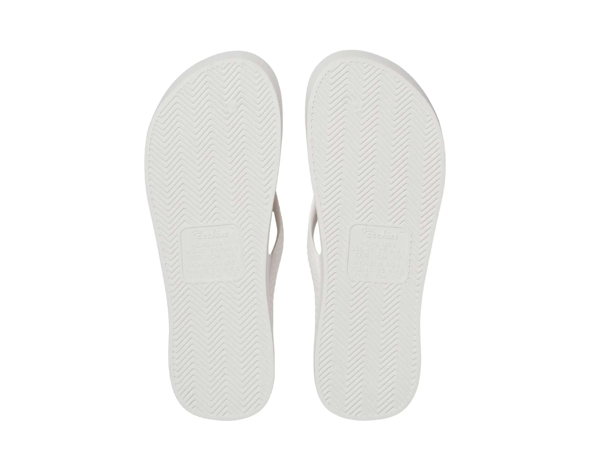 Archies Arch Support Thongs White