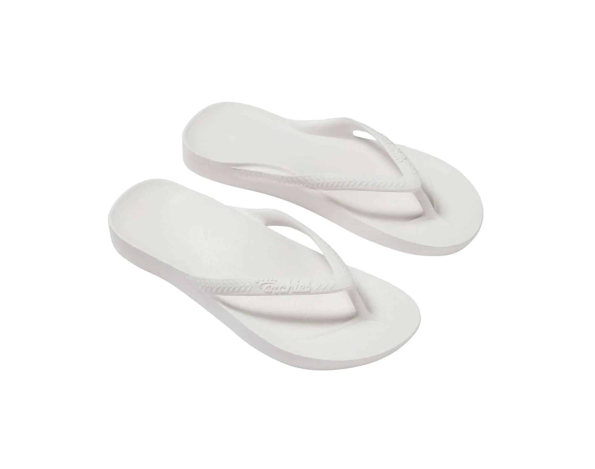 Archies Arch Support Thongs White