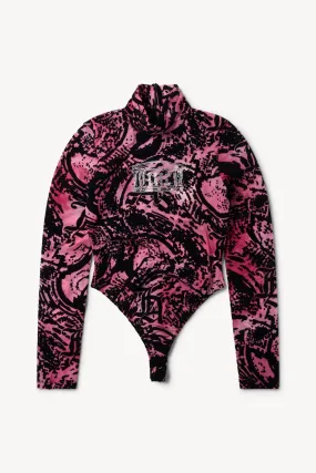 Aries x Juicy Couture Psysnake Flocked Mesh Bodysuit