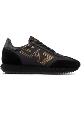 Armani EA7 Gold Trainer Sneakers Black