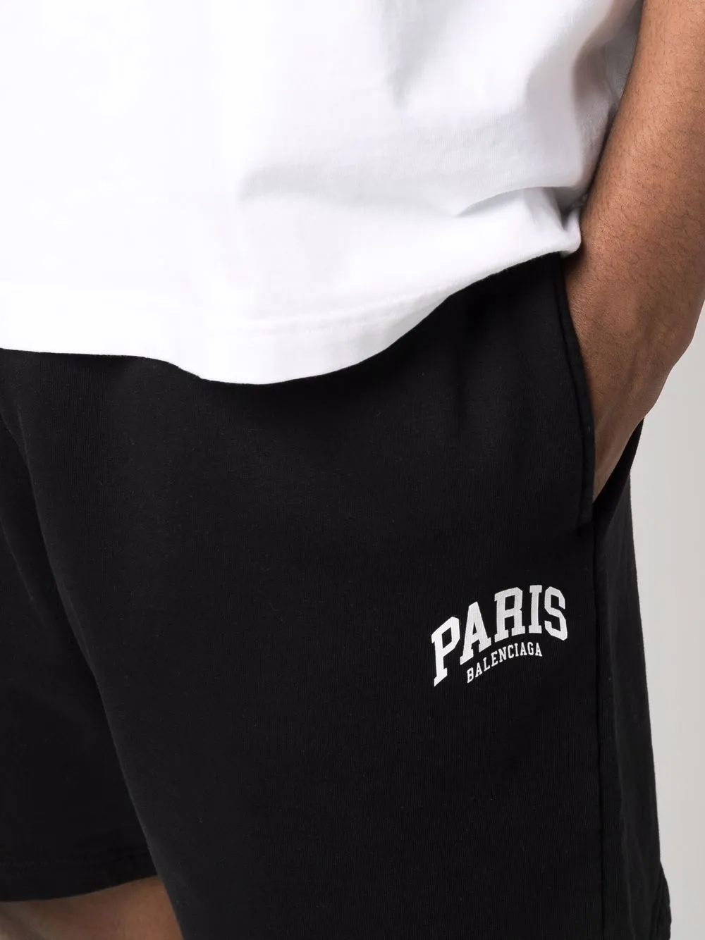 BALENCIAGA FLARED COTTON TRACK SHORTS