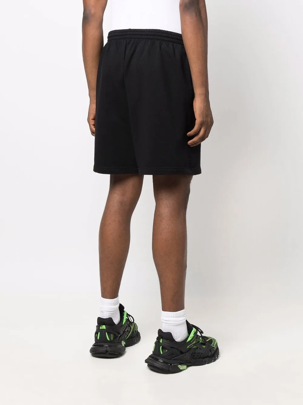 BALENCIAGA FLARED COTTON TRACK SHORTS