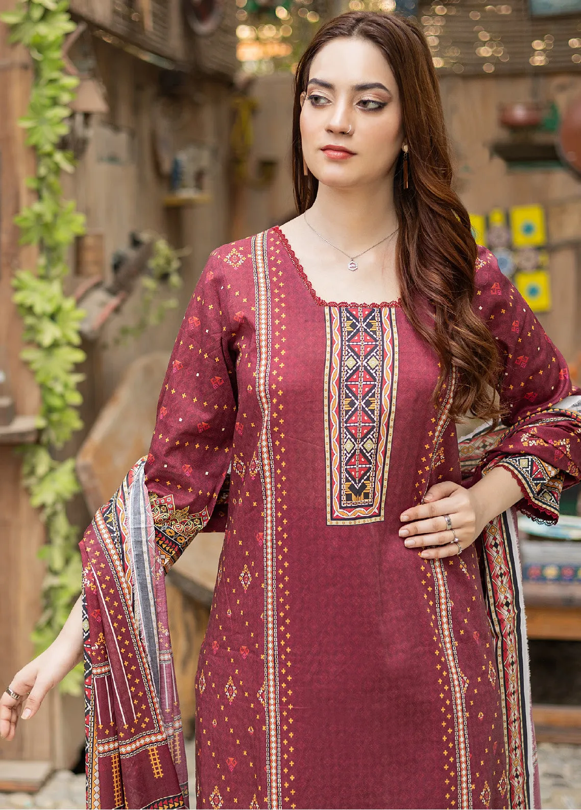 Bareera By MTF Printed Lawn Unstitched 3 Piece Suit - MTF24BL 04