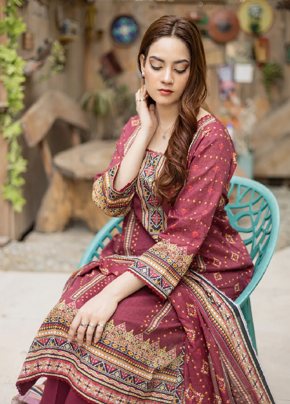 Bareera By MTF Printed Lawn Unstitched 3 Piece Suit - MTF24BL 04