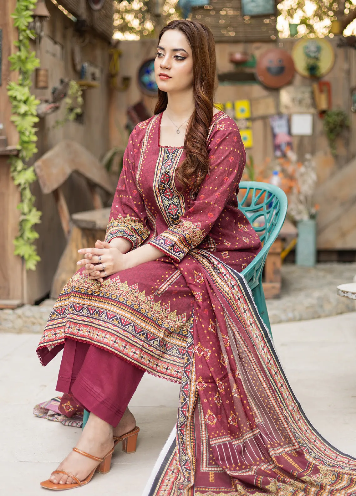 Bareera By MTF Printed Lawn Unstitched 3 Piece Suit - MTF24BL 04