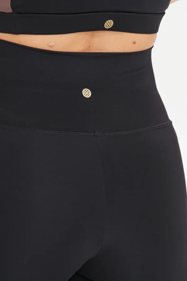 Black Panel Detail Activewear Leggings