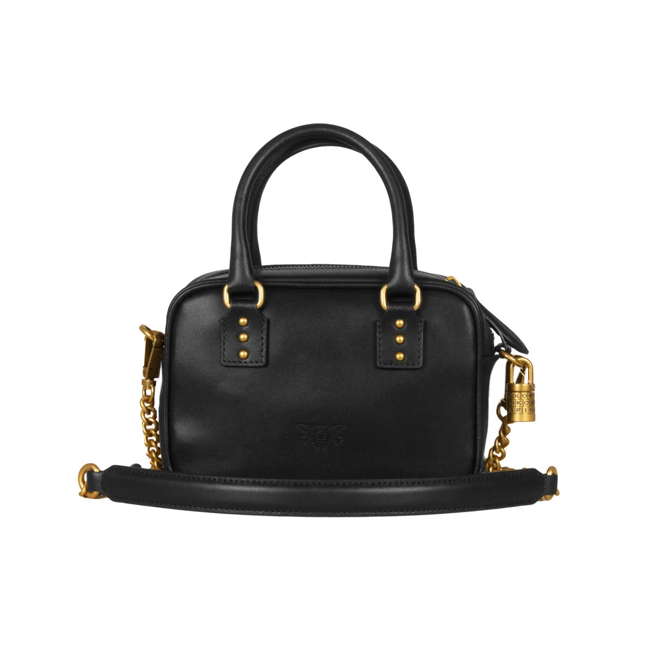 BORSA BOWLING MINI Donna Nero Antique Gold