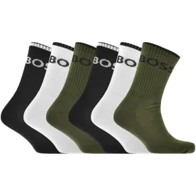 BOSS 6 Pack Crew Socks