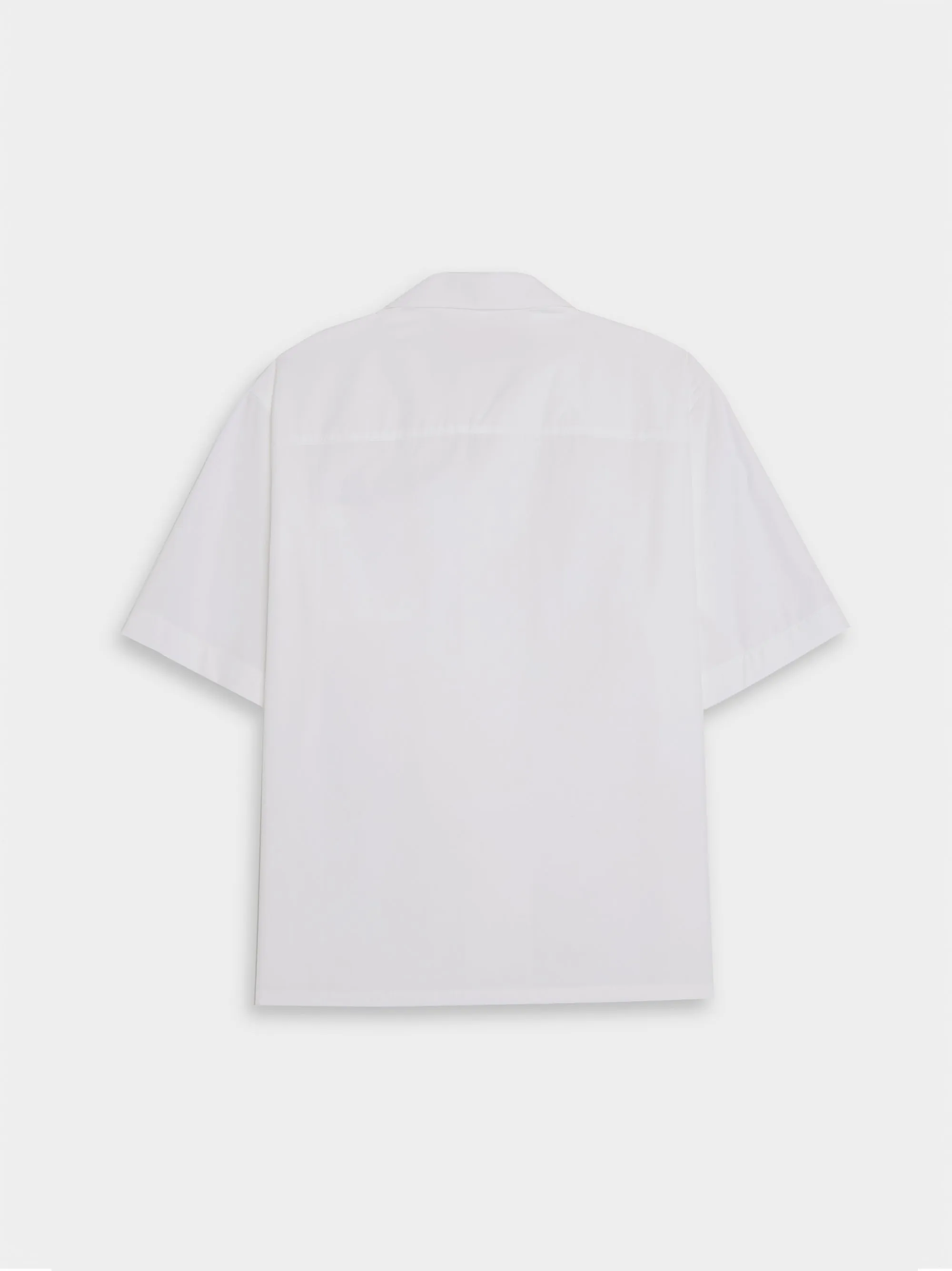 Boxy Fit Logo Bowling Shirt, Lily White