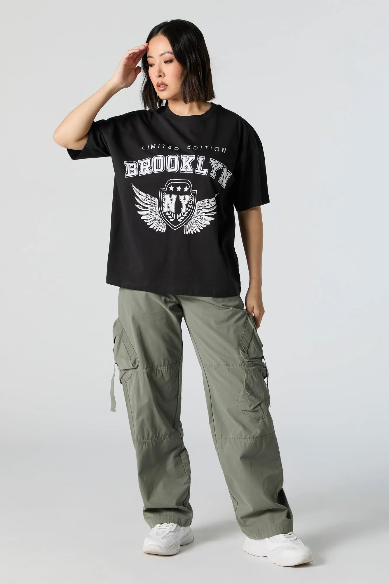 Brooklyn Embroidered Oversized T-Shirt