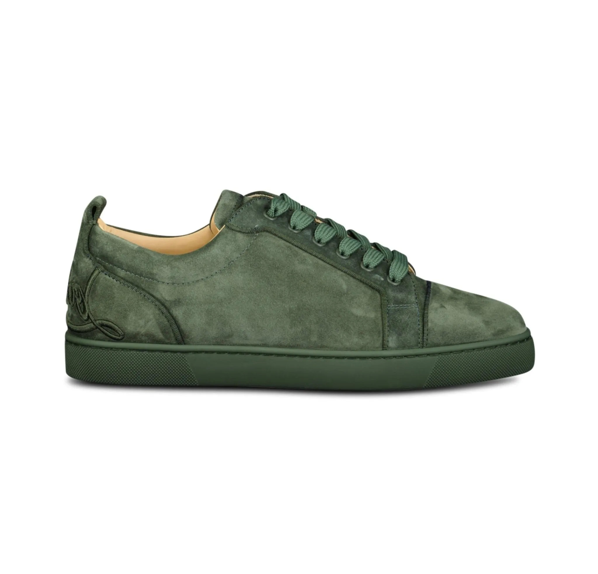 CHRISTIAN LOUBOUTIN JUNIOR ORALTO FLAT KHAKI GREEN