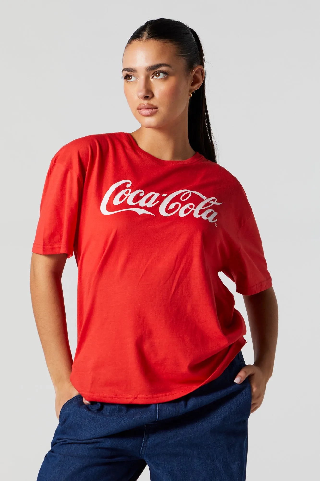 Coca Cola Graphic Boyfriend T-Shirt