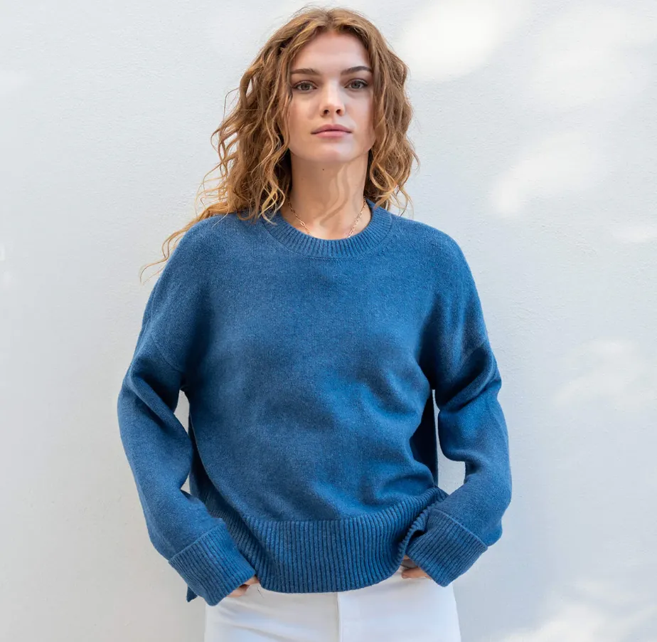 D MerSea Keeper Crewneck - denim