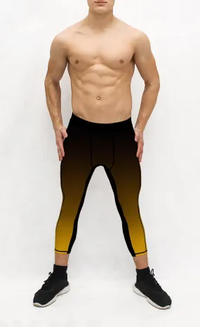 D3 - Men's Black Gold Compression Tights w/Pocket