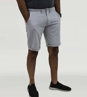 D555 Big Mens Grey Oxford Chino Shorts (NEWGATE)