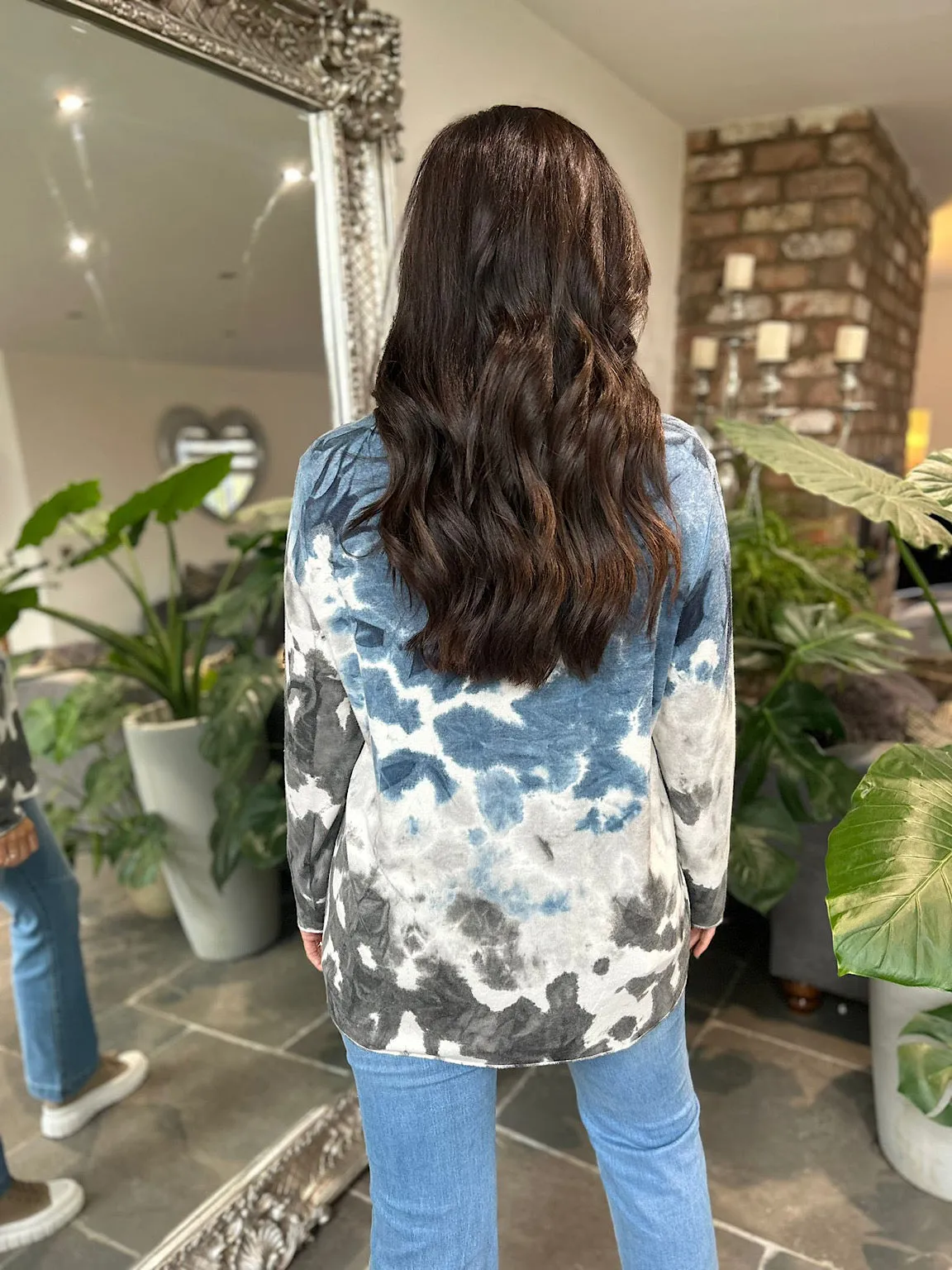 Denim Multi Tone Tie Dye Top Sandra