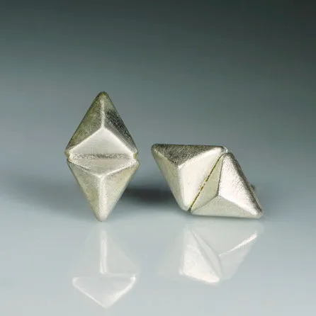 Double Triangle Pyramid Stud Earrings