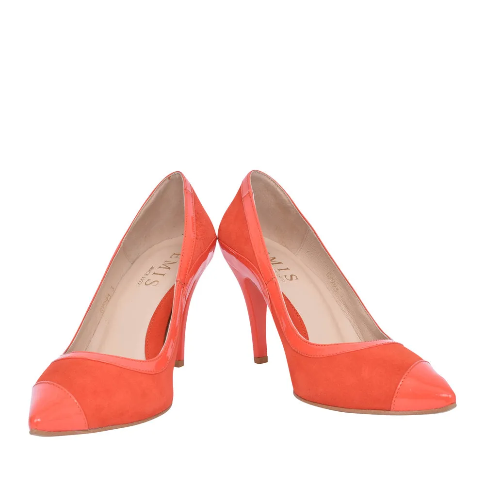 EMIS Orange Heeled Dress Shoe