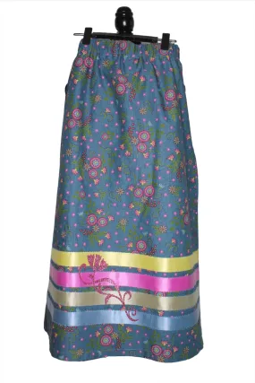 Floristic Ribbon Skirt