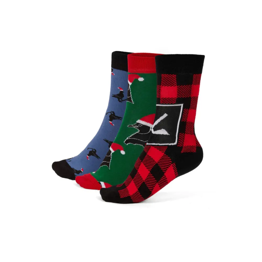 GONGSHOW MERRY CHIRPMAS 3 PACK SOCKS