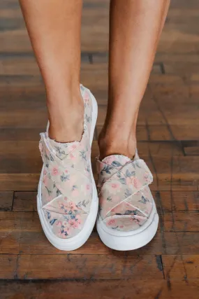 Gypsy Jazz Ivory Sneakers- Pink Floral