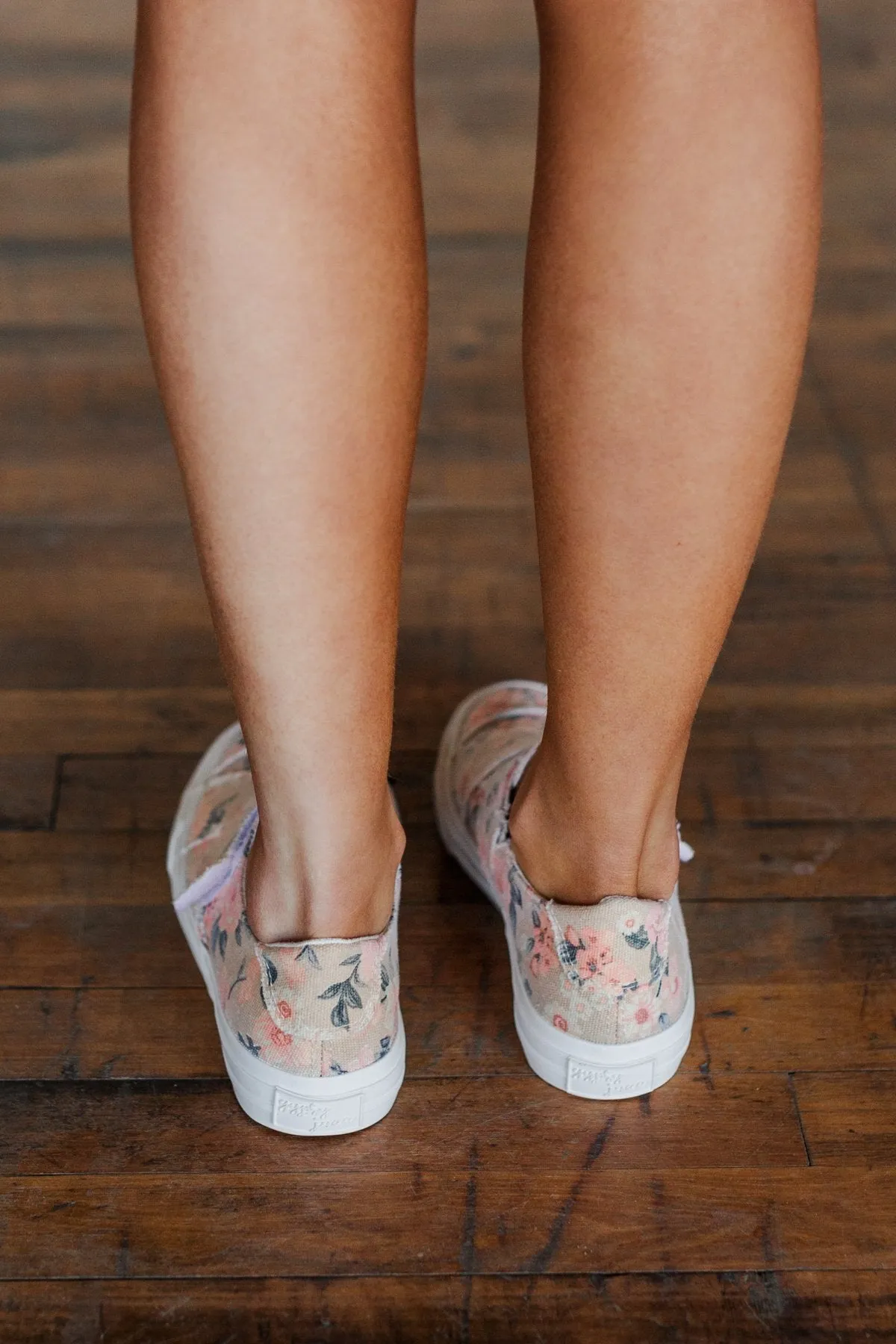 Gypsy Jazz Ivory Sneakers- Pink Floral