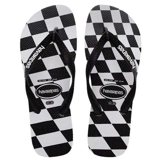 Havaianas Top Distorded Check Thongs- Black