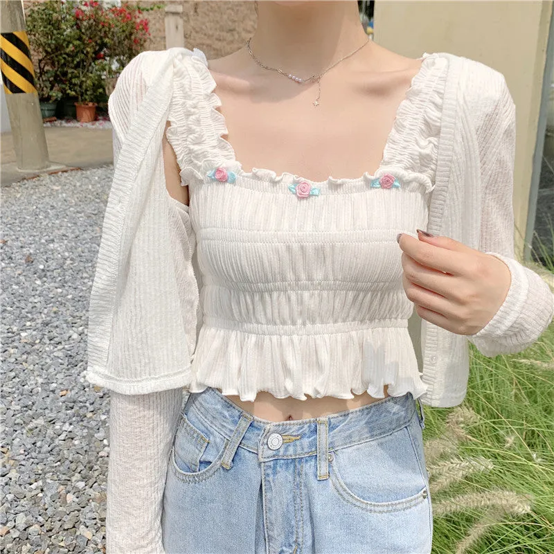 Heaven Wings Nymphet Angel Rose Crop Top