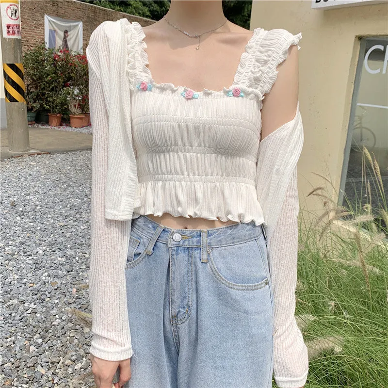 Heaven Wings Nymphet Angel Rose Crop Top