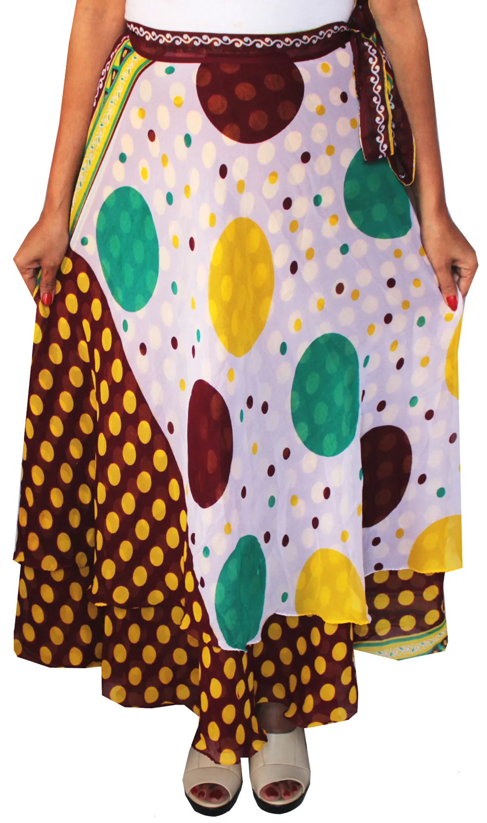 Indian Skirts Long Beach Wrap Around Womens India Clothing (Yellow)