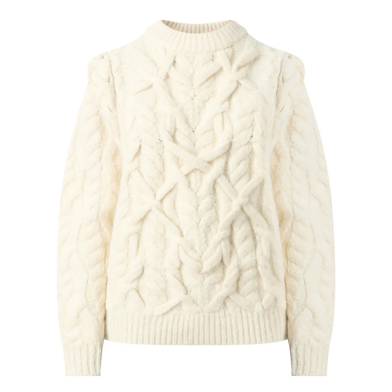 ISABEL MARANT Basiliane Chunky Knit Sweater - Cream