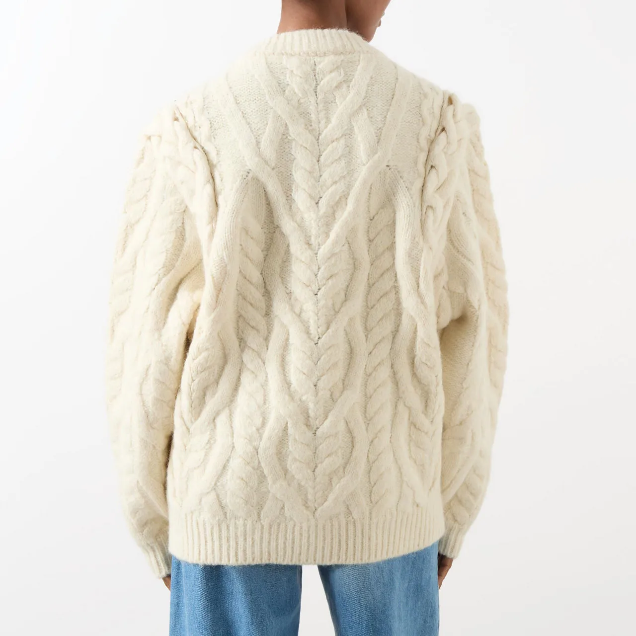 ISABEL MARANT Basiliane Chunky Knit Sweater - Cream