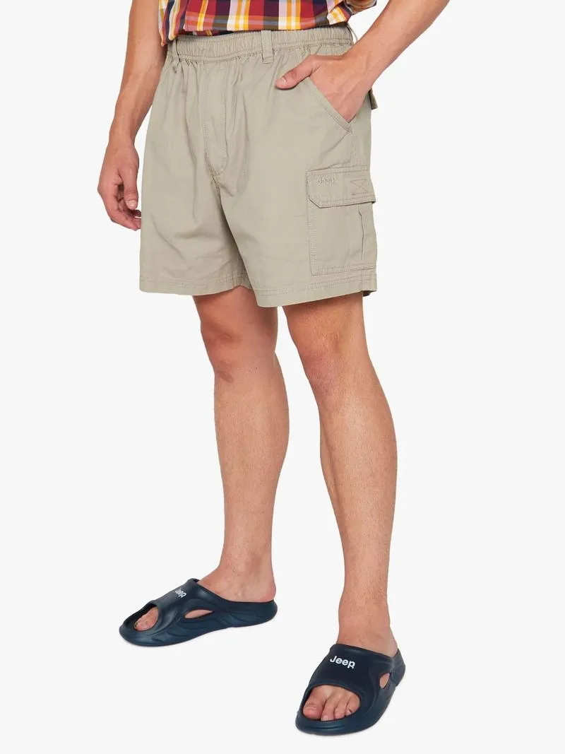 Jeep Jmic22173 M 14Cm Elasticated Cargo Short Khaki