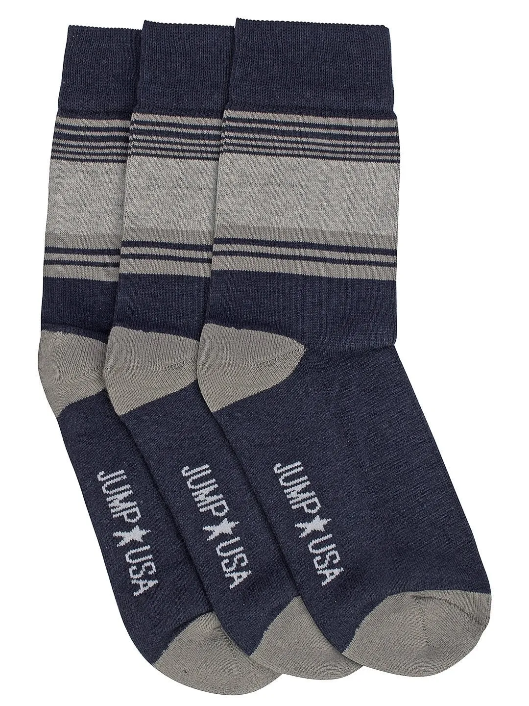 JUMP USA Men's Above Ankle Length Bamboo Cotton Socks - Pack of 3 | Men Casual Socks for Everyday Wear - Sweat Proof, Quick Dry,