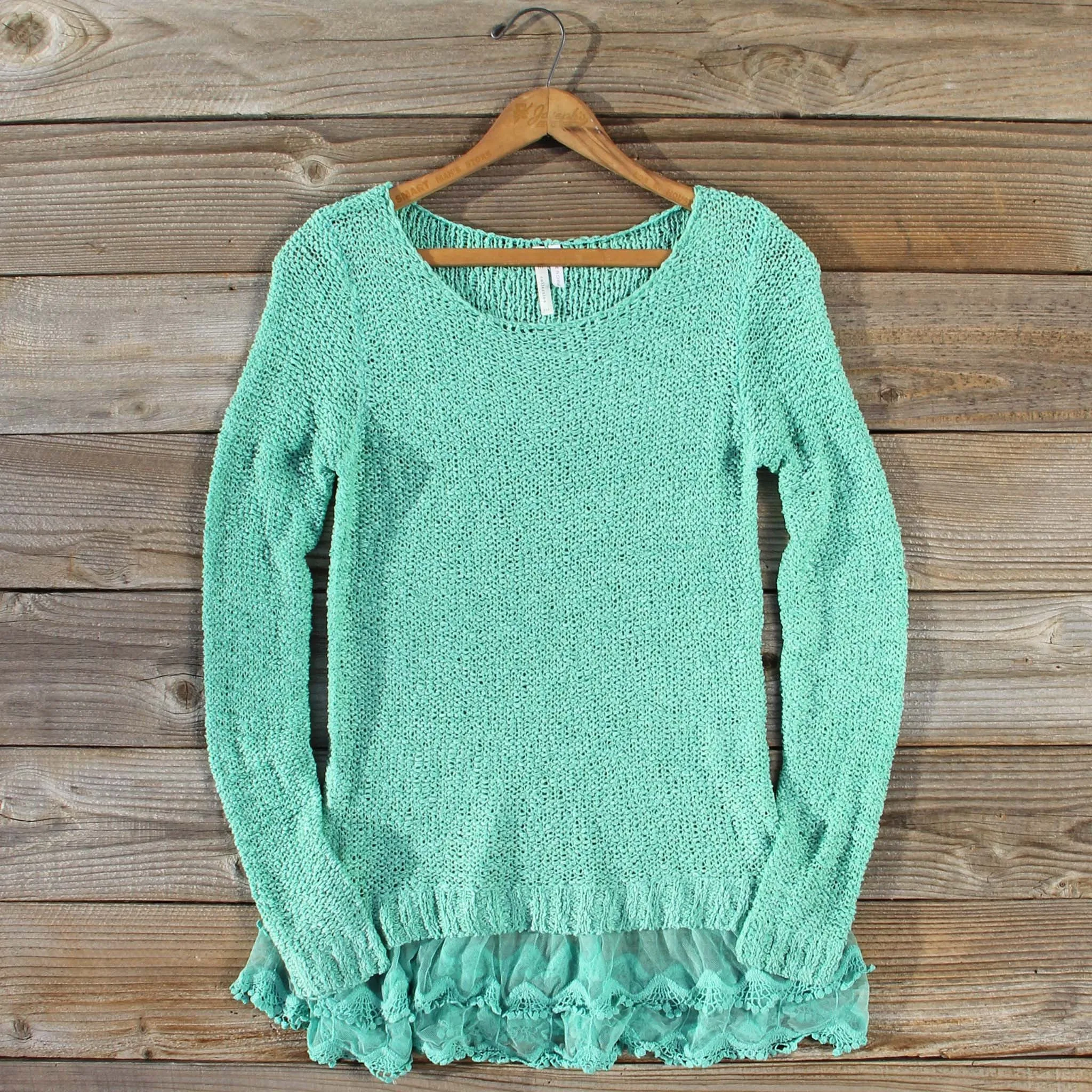 Lake Chelan Lace Sweater in Mist