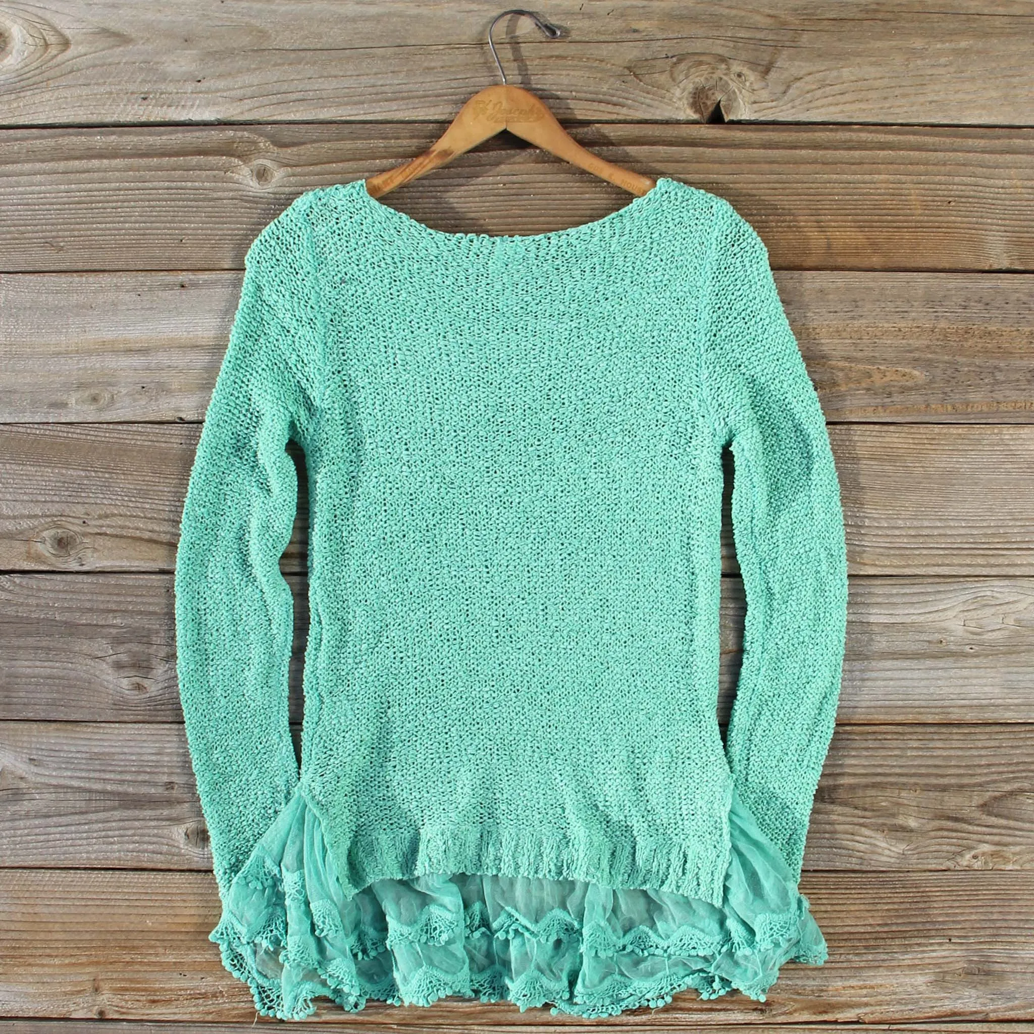 Lake Chelan Lace Sweater in Mist