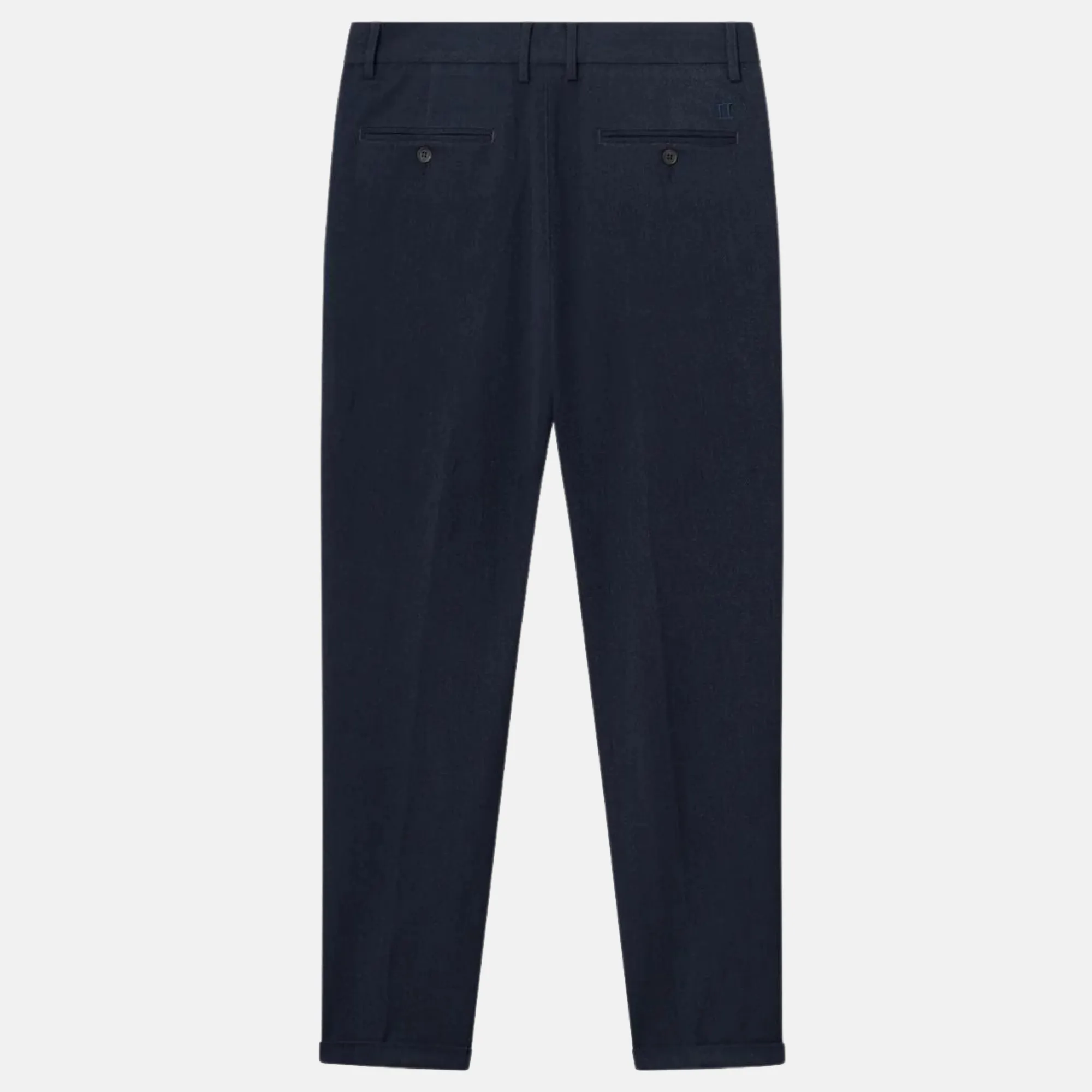 Les Deux Dark Navy Melange Como Wool Mélange Suit Pants