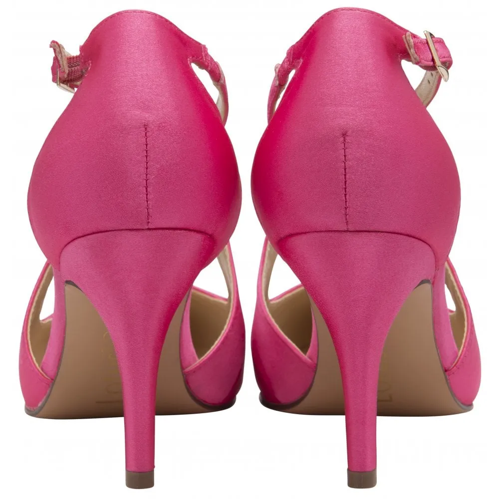 LOTUS Pink Satin Heeled Shoe