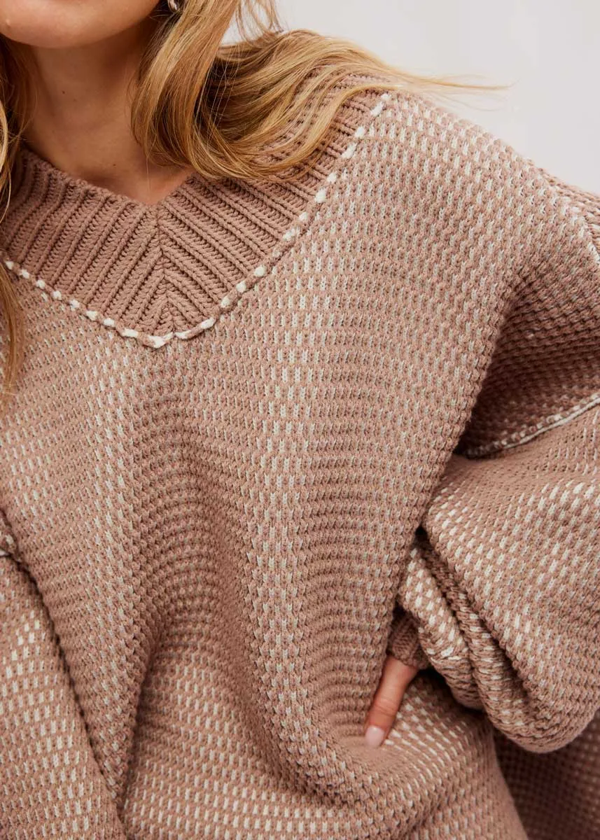 Maisie Sweater - Stucco Combo